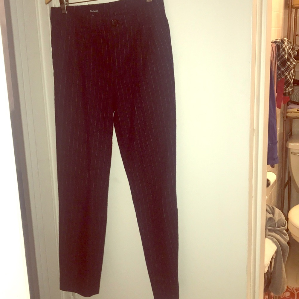 Navy wool pinstripes pants